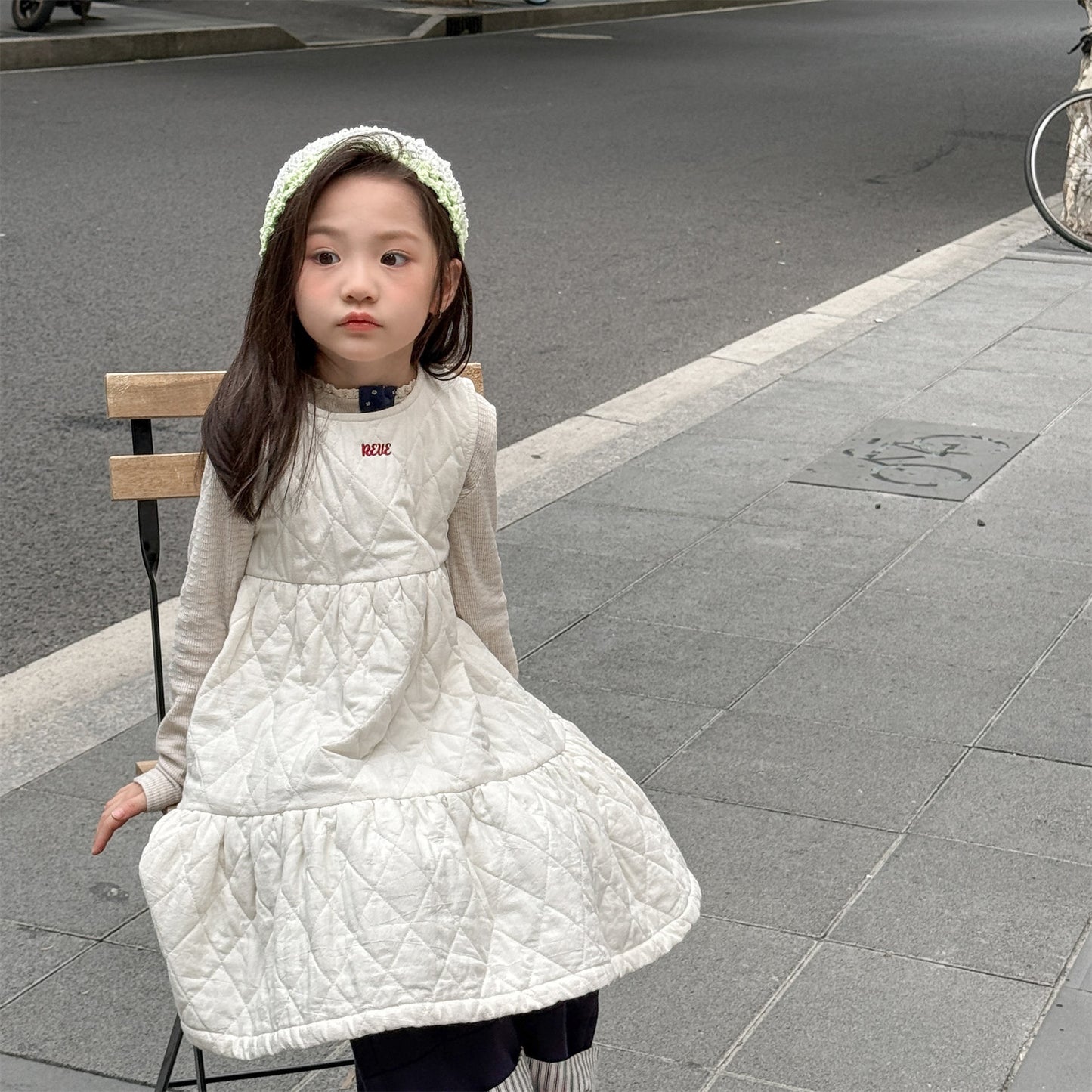 キルティングノースリーブワンピース【mh0010907】