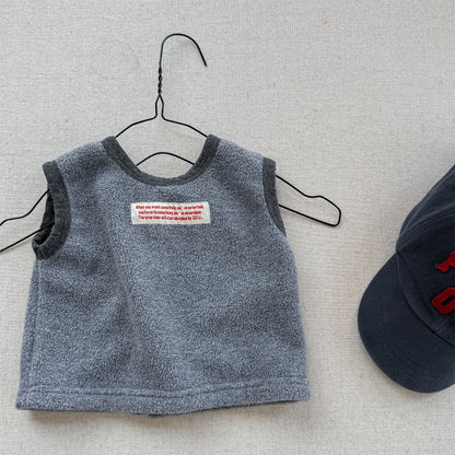 -フロントボタン付きフリースベスト【mh0010809】 - mamahalo shop - ベスト -  べビー服 - 子供服 - 男の子 - 女の子