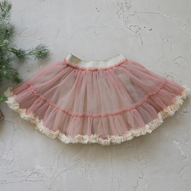 Lace Tulle Skort チュール パンツインスカート【mh0012976】