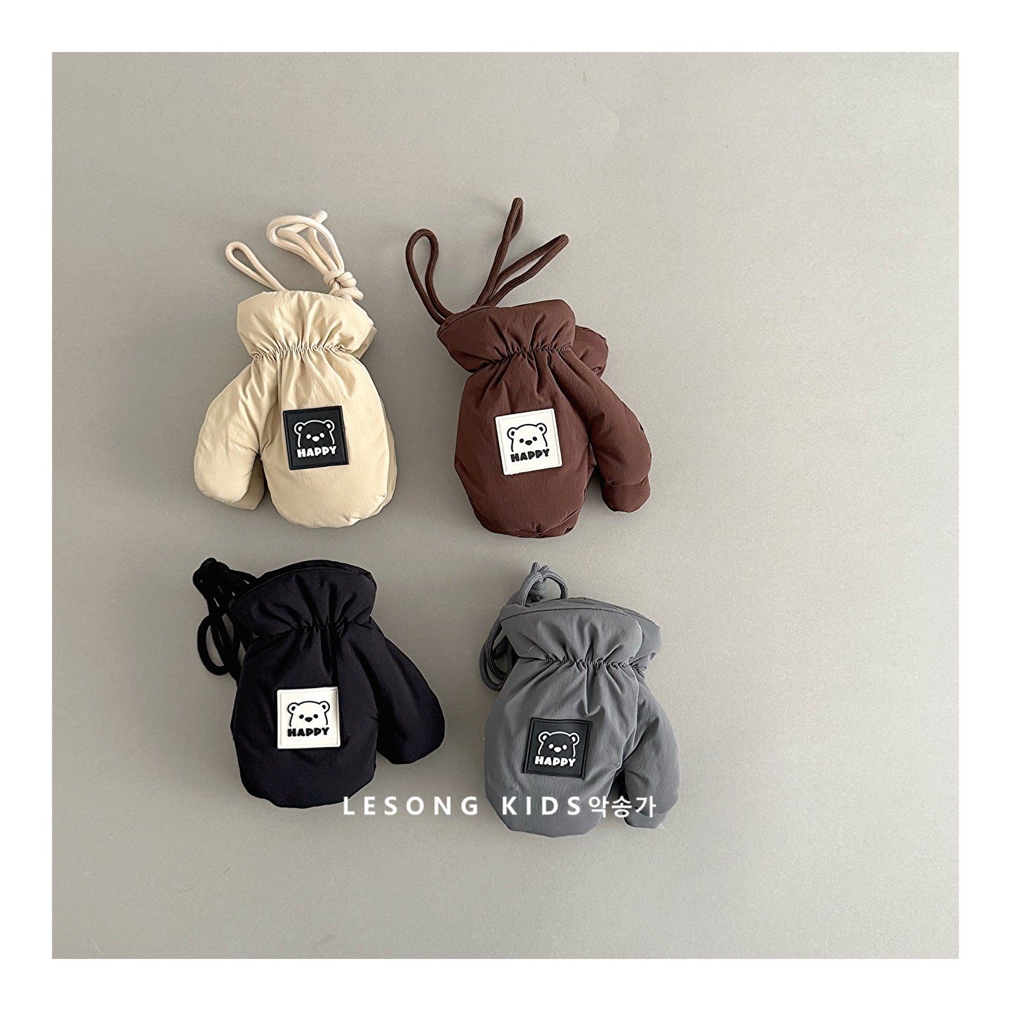 ベビーキッズ手袋 ミトン 指なし スキー グローブ ベアくま【mh0011823】