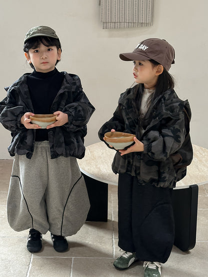 Kids' Camouflage Hooded Blouson Jacket【mh0014779】