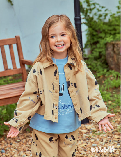 -ドッグ柄ジャケット/犬プリントスウェット/いぬ柄パンツ【mh0010984】 - mamahalo shop - 長袖セットアップ -  べビー服 - 子供服 - 男の子 - 女の子