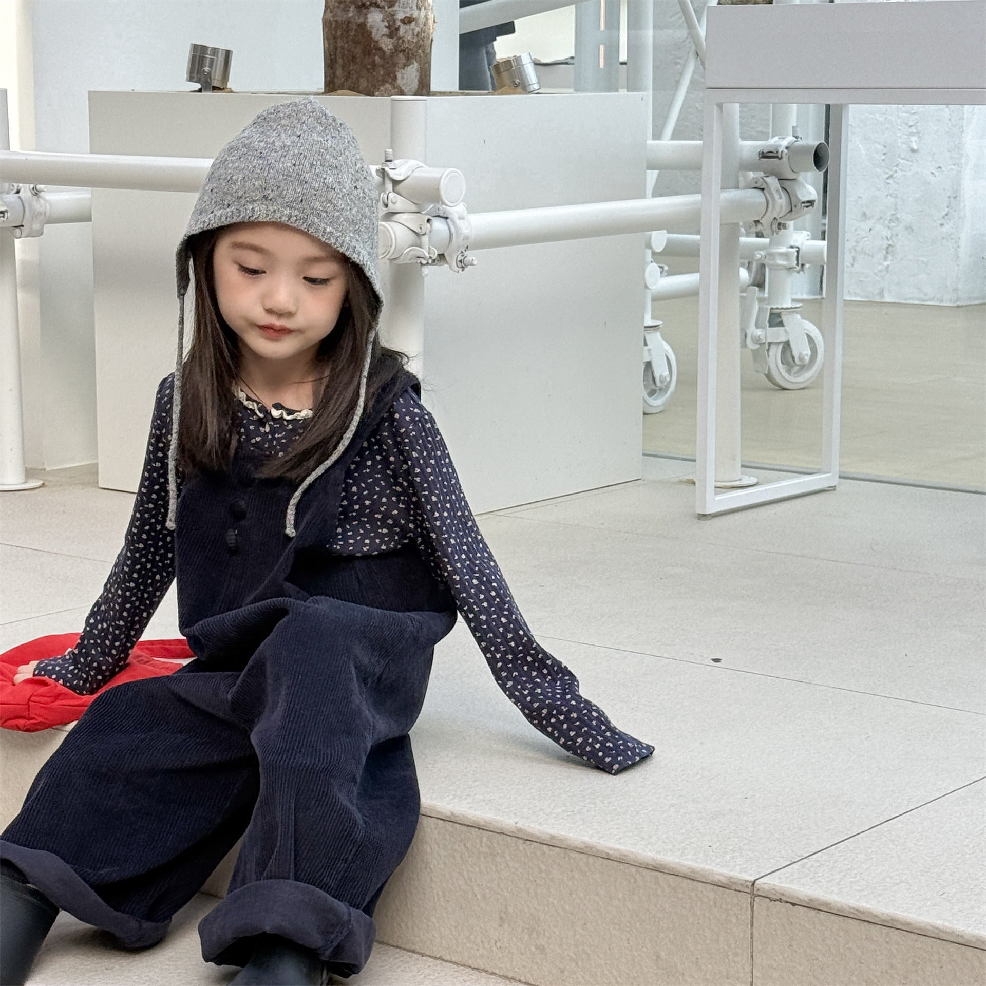 -コーデュロイオーバーオール サロペット ワイドパンツ【mh0010811】 - mamahalo shop - オーバーオール -  べビー服 - 子供服 - 男の子 - 女の子