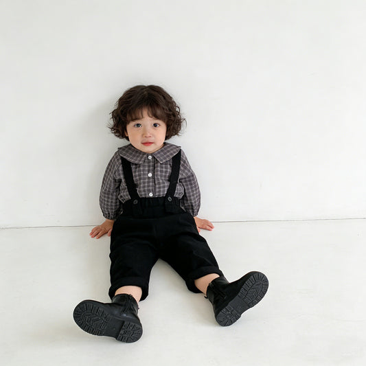 Vintage Plaid Cotton Shirt チェック柄 コットン 長袖シャツ【mh0012498】