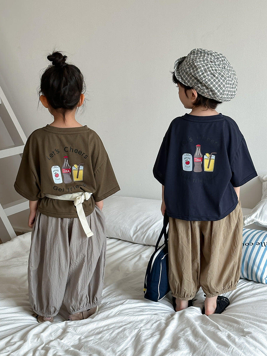 Back Graphic Drinks Cotton Tee ドリンクプリント 半袖Tシャツ【mh0013471】
