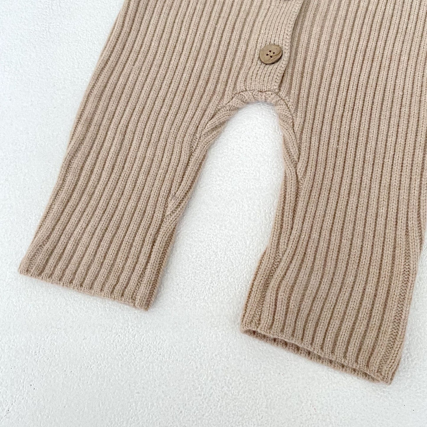 -リブニット長袖ジャンプスーツ【mh0010849】 - mamahalo shop - 長袖ロンパース -  べビー服 - 子供服 - 男の子 - 女の子