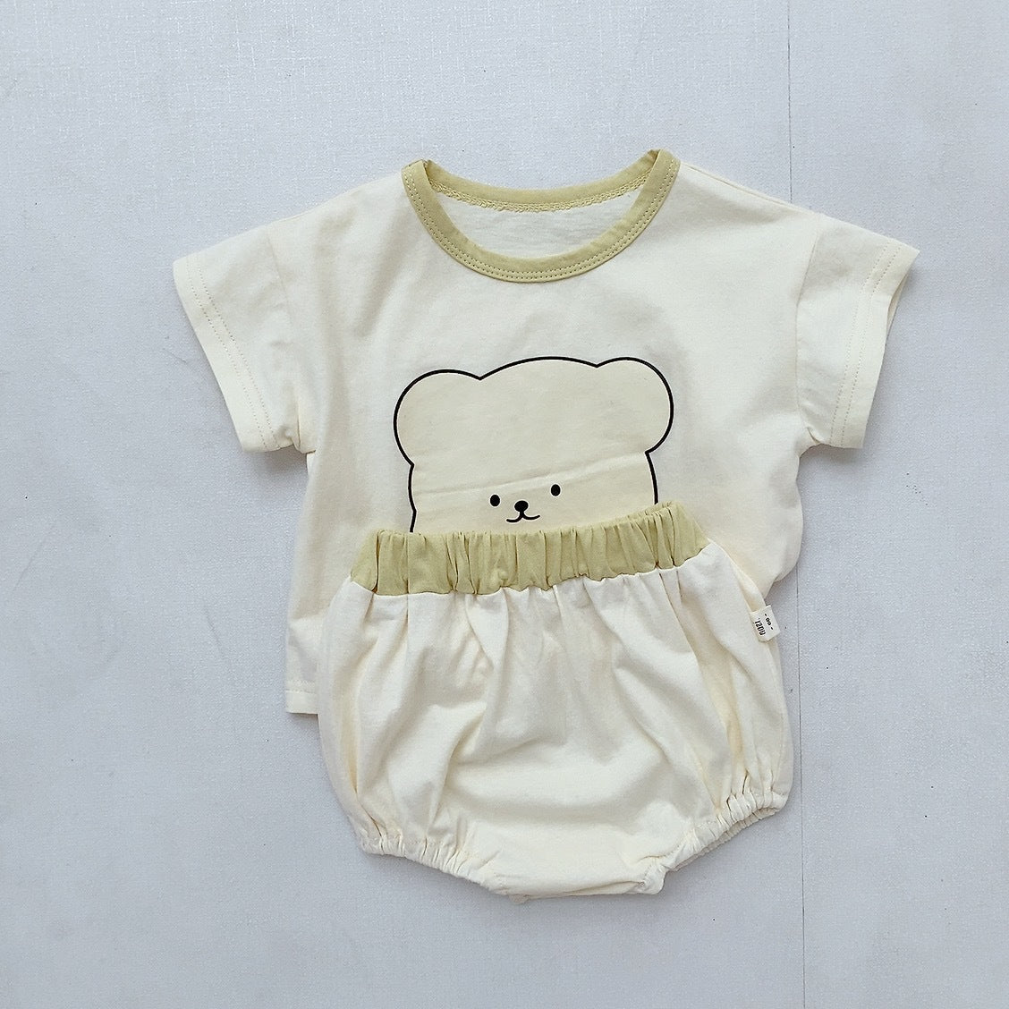 -ベビー くま セットアップ Tシャツ + ショートパンツ【mh0006264】 - mamahalo shop - 半袖セットアップ -  べビー服 - 子供服 - 男の子 - 女の子
