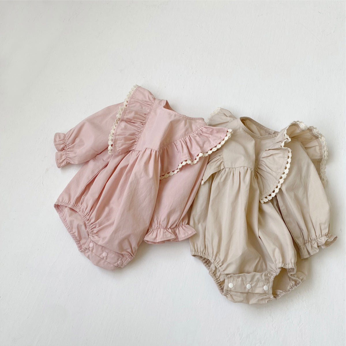 Baby Ruffle Collar Long Sleeve Romper [mh0013882]