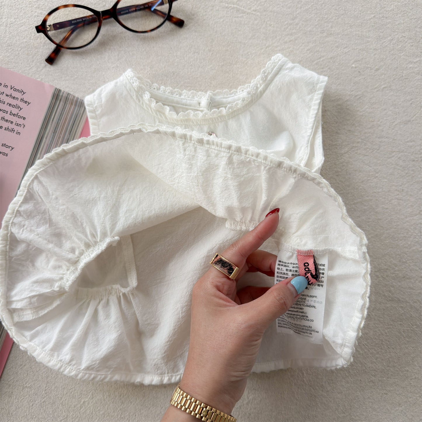 Sleeveless Lace Peplum Shirt レース ノースリーブブラウス【mh0013455】