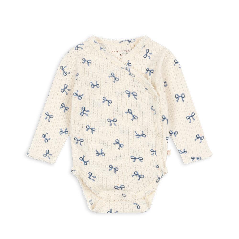 -ハート/リボン長袖肌着ロンパース/ロングパンツ【mh0010732】 - mamahalo shop - ロンパースセットアップ -  べビー服 - 子供服 - 男の子 - 女の子