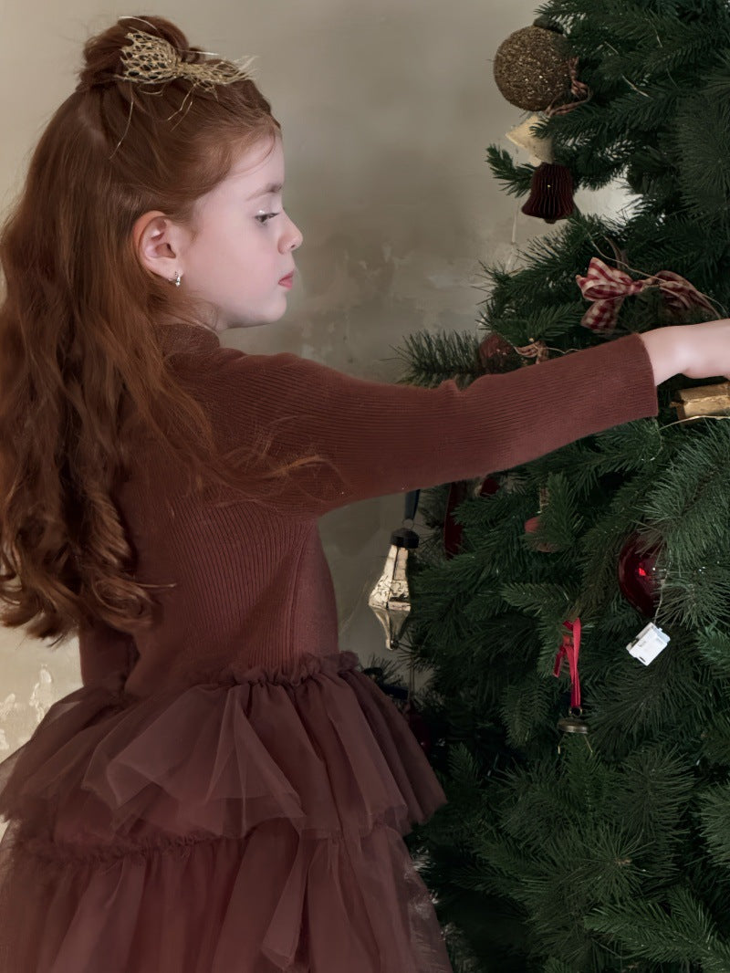 長袖ワンピース チュチュパフュースカート バレリーナドレス【mh0011895】