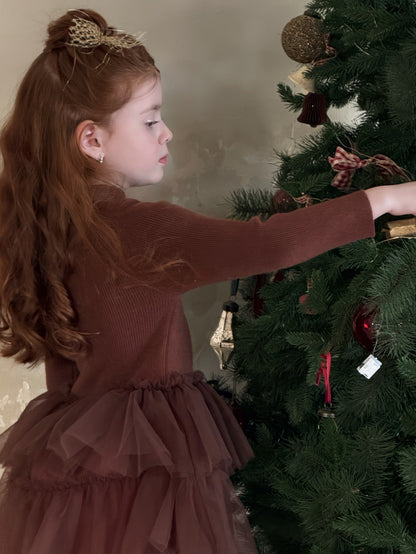 長袖ワンピース チュチュパフュースカート バレリーナドレス【mh0011895】