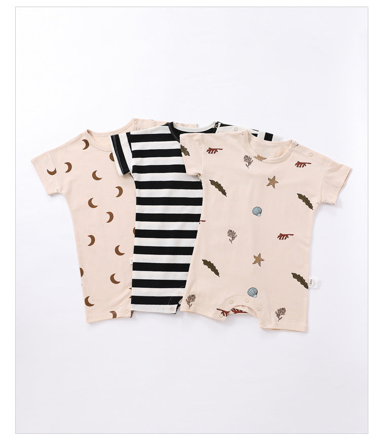 Striped Marine Pattern Romper マリン ロンパース【mh0013603】