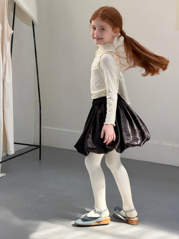 Kids' Junior Balloon Silhouette Solid Mini Skirt [mh0014025]