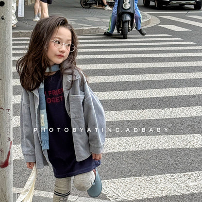 -コーデュロイシャツジャケット シャツコート【mh0010804】 - mamahalo shop - 長袖シャツ・ブラウス -  べビー服 - 子供服 - 男の子 - 女の子