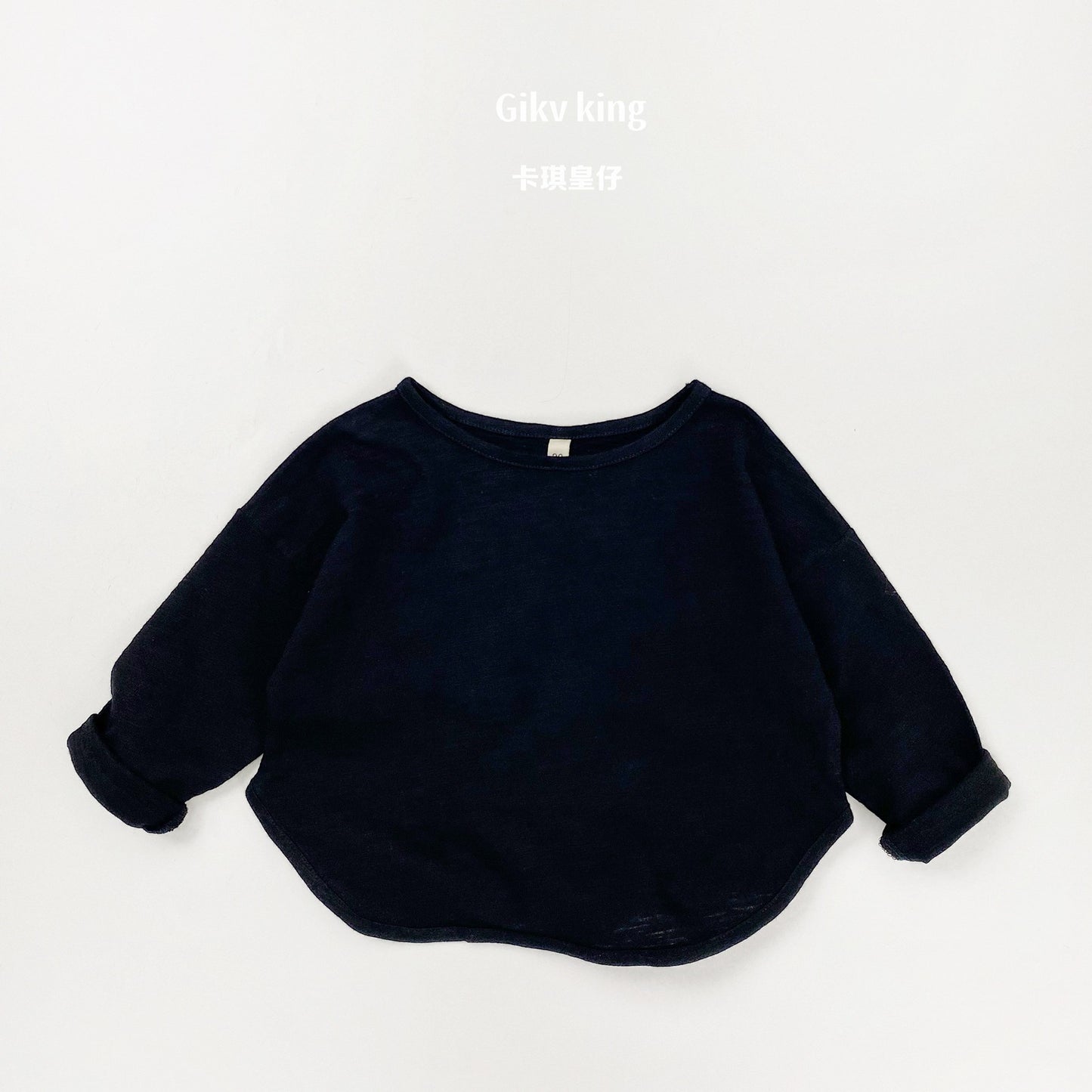 Bamboo Cotton Long Sleeve Crew Neck Top 【mh0012559】