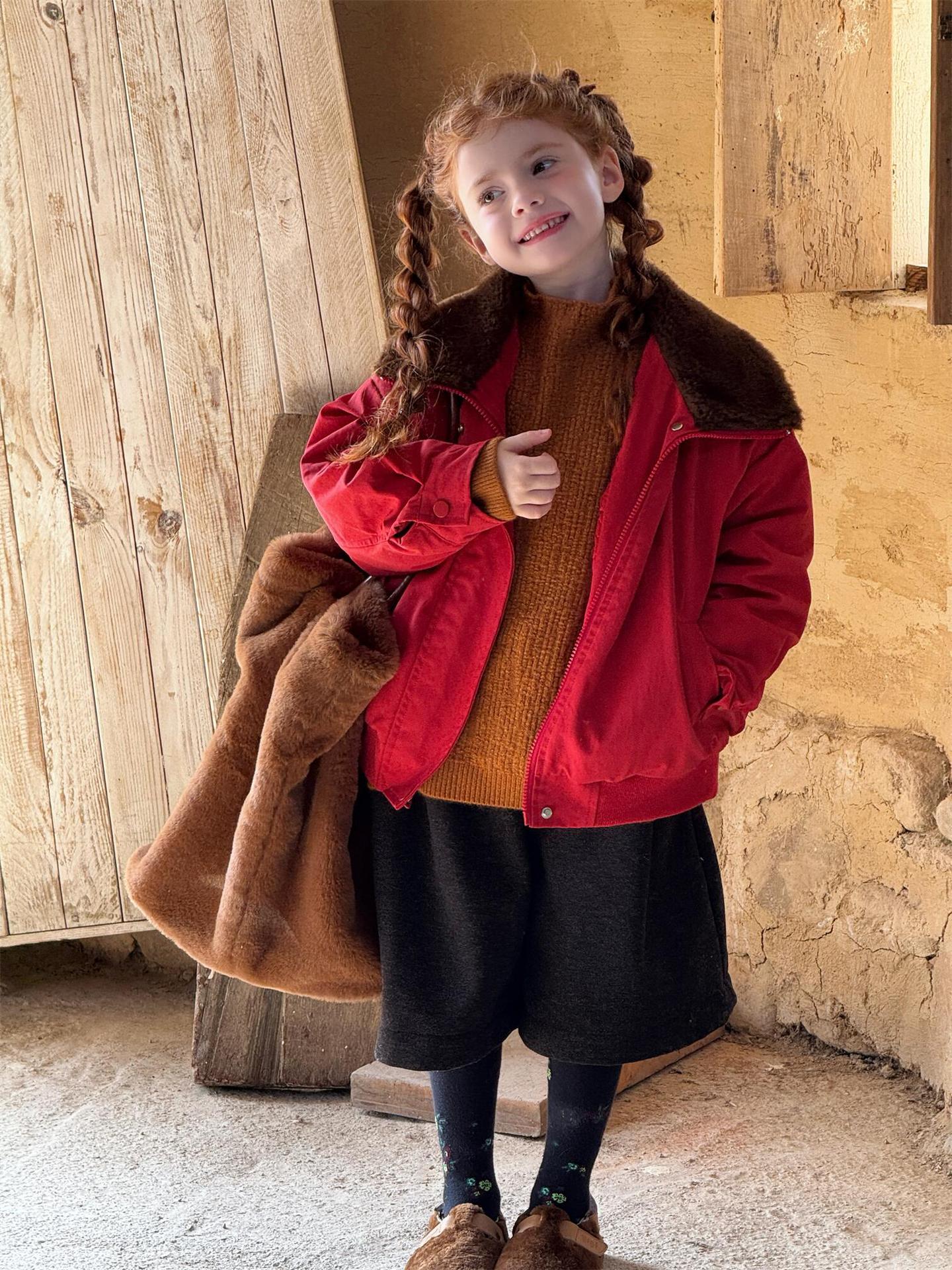 ブルゾンジャケット ボア襟 アウターコート【mh0011765】