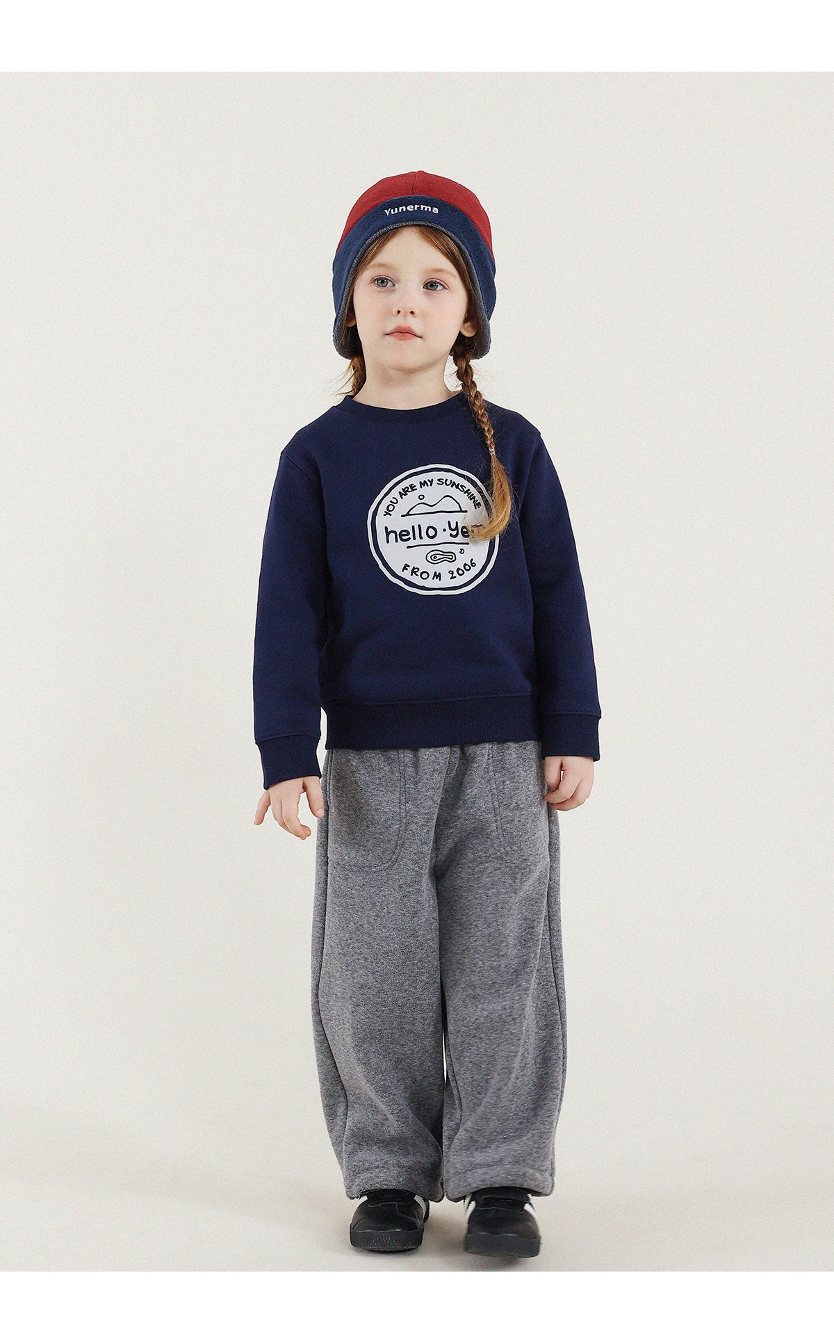 -長袖スウェットシャツ 裏起毛 プリント クルーネック 暖か【mh0011342】 - mamahalo shop - 長袖Tシャツ -  べビー服 - 子供服 - 男の子 - 女の子