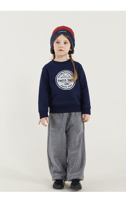 -長袖スウェットシャツ 裏起毛 プリント クルーネック 暖か【mh0011342】 - mamahalo shop - 長袖Tシャツ -  べビー服 - 子供服 - 男の子 - 女の子