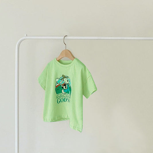 Puppy Print Cotton T-shirt 犬 Tシャツ【mh0012618】