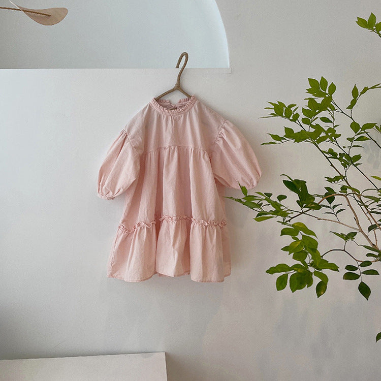 Tiered Cotton Princess Dress ティアード 長袖ワンピース【mh0012639】