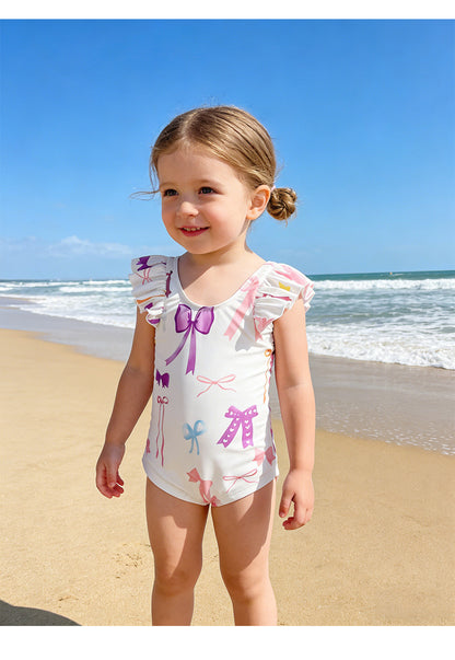 UPF50 Plus Ribbon Ruffled One-piece リボン フリル 水着【mh0012606】