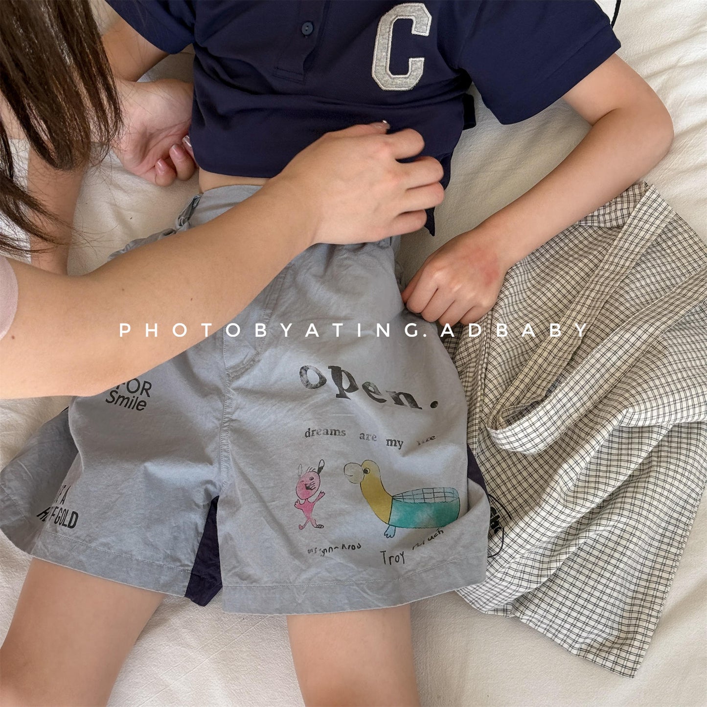 Graphic Letter Print Shorts
