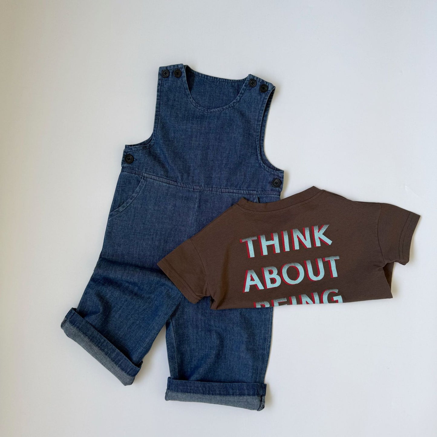 Denim Shoulder Button Jumpsuit デニム ノースリーブジャンプスーツ【mh0013649】