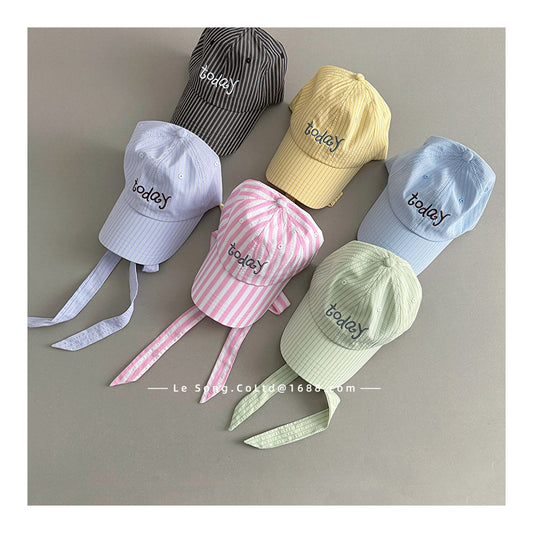 Striped Ribbon Cap ストライプ ベースボールキャップ【mh0013082】