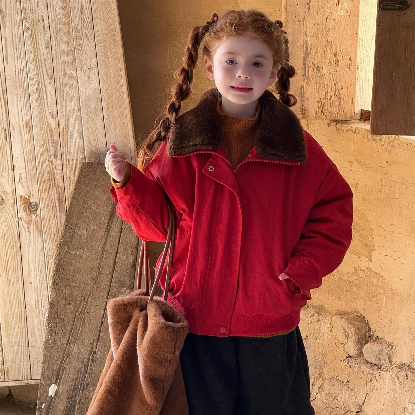 ブルゾンジャケット ボア襟 アウターコート【mh0011765】