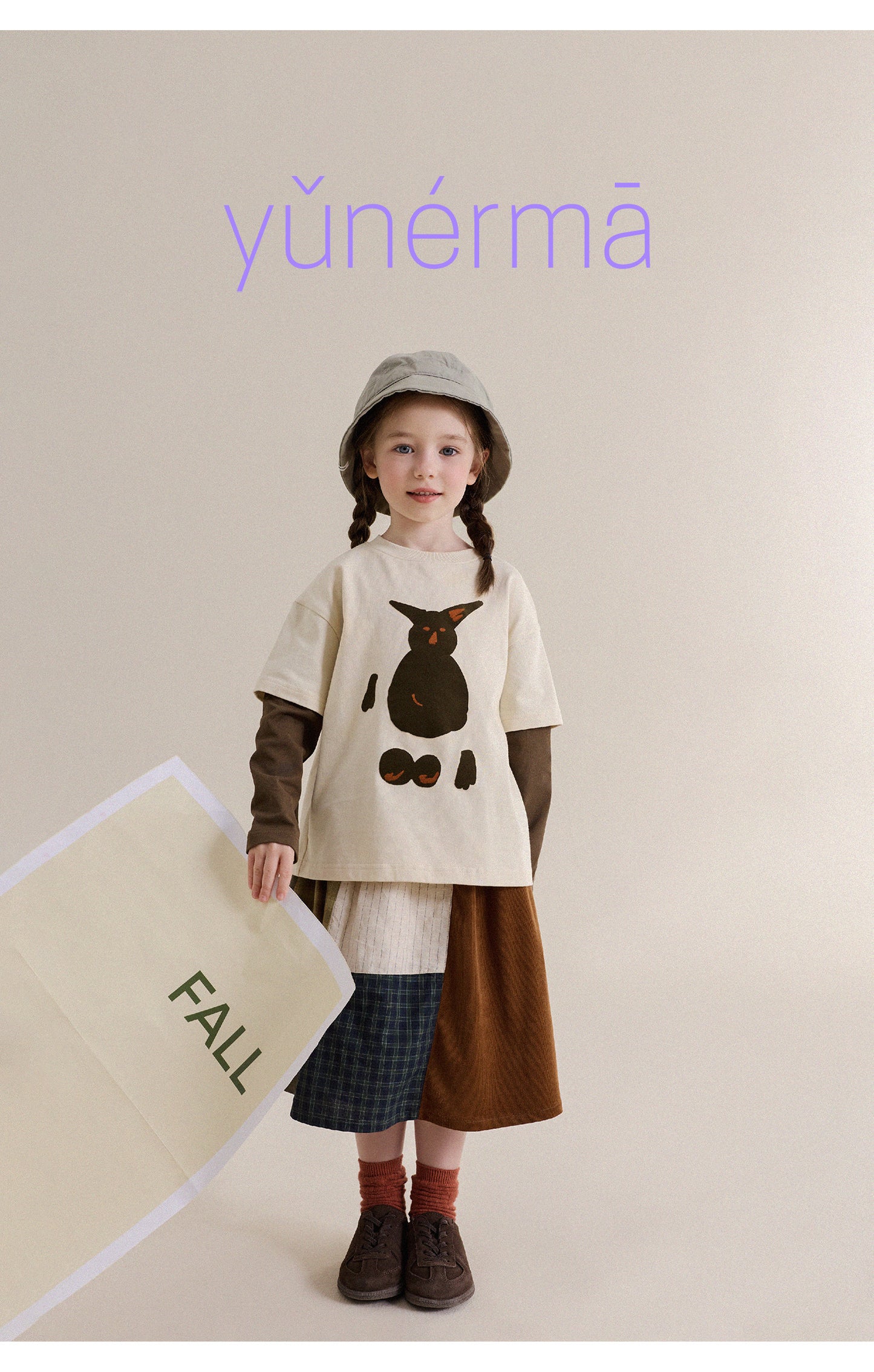 Kids' Junior Faux Layered Printed Long-Sleeve T-Shirt [mh0013972]