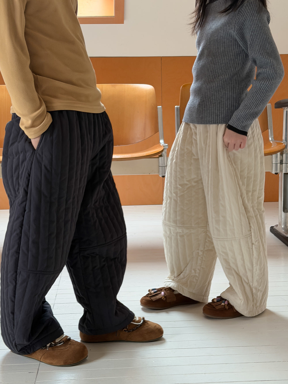 キルティングパンツ 防寒バレルパンツ ロングパンツ【mh0011869】