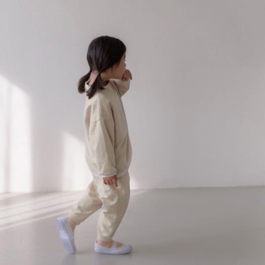 Cotton Long Sleeve Lounge Set Plain Sweatshirt and Sweatpants Set [mh0012677]