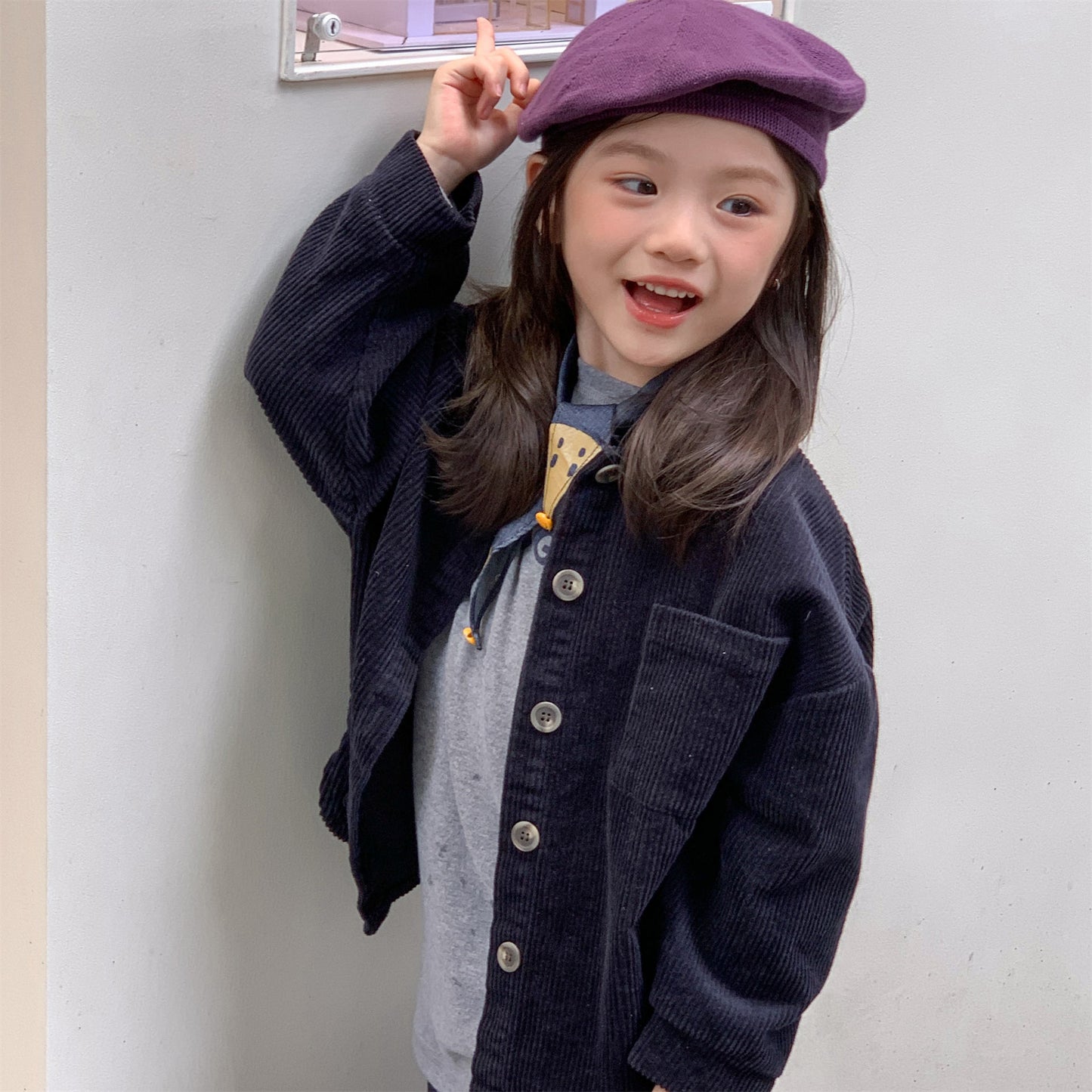 -コーデュロイシャツジャケット シャツコート【mh0010804】 - mamahalo shop - 長袖シャツ・ブラウス -  べビー服 - 子供服 - 男の子 - 女の子
