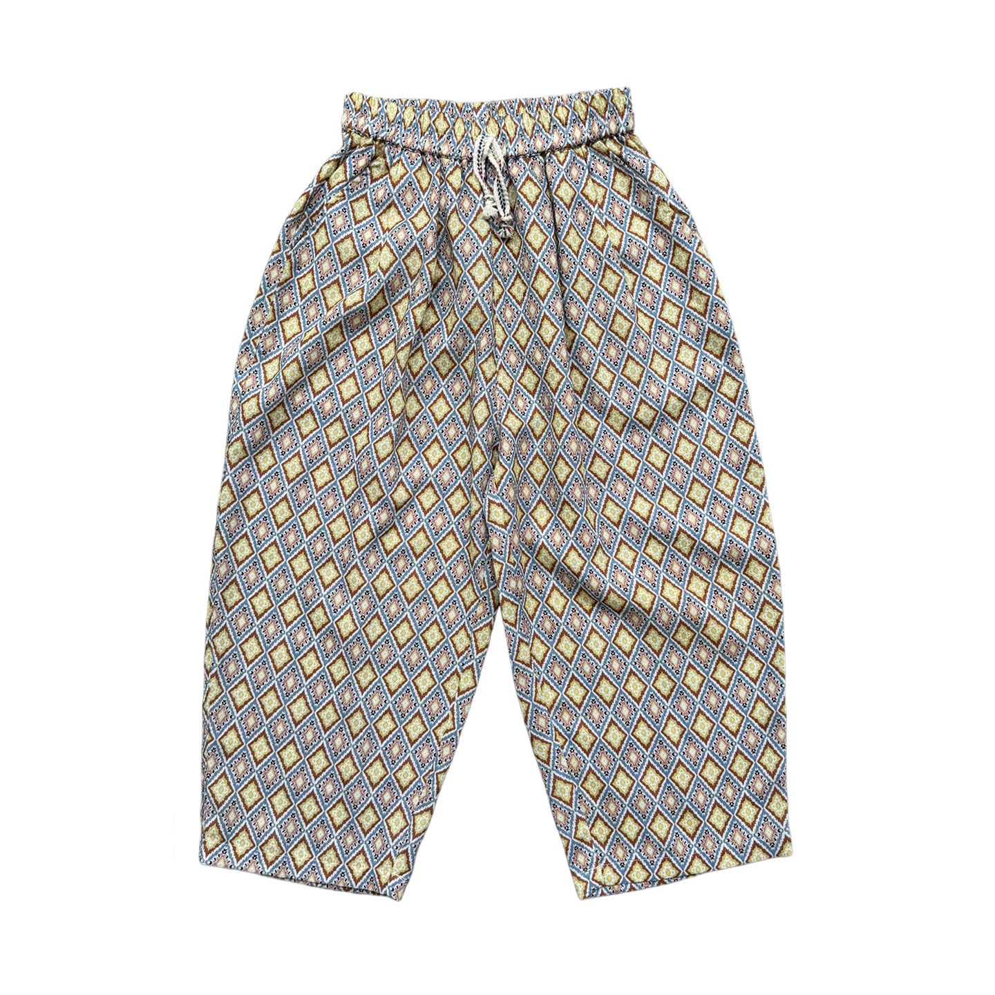 Geometric Striped Linen Casual Balloon Long Pants ストライプ ロングパンツ【mh0013622】