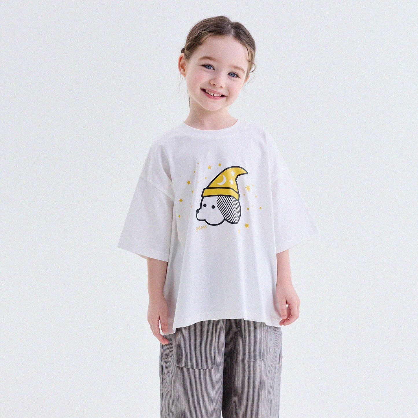 キッズ プリント キャラクター ドロップショルダー 半袖 Tシャツ【mh0013757】