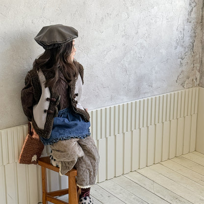 フェイクムートンボアベスト もこもこ ダッフルベスト【mh0011904】