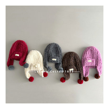 キッズ帽子 ニット 耳当て付きニットキャップ【mh0011799】