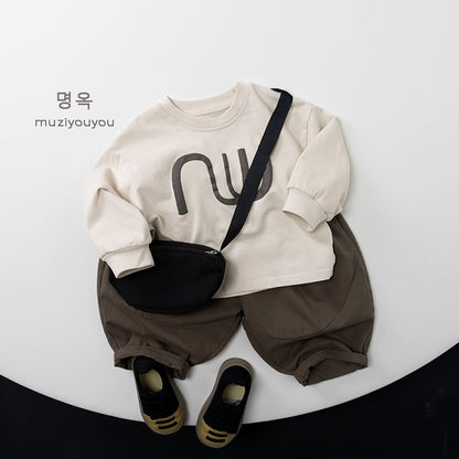 -シンプルバルーンルーズロングパンツ【mh0010881】 - mamahalo shop - ロングパンツ・スウェットパンツ -  べビー服 - 子供服 - 男の子 - 女の子