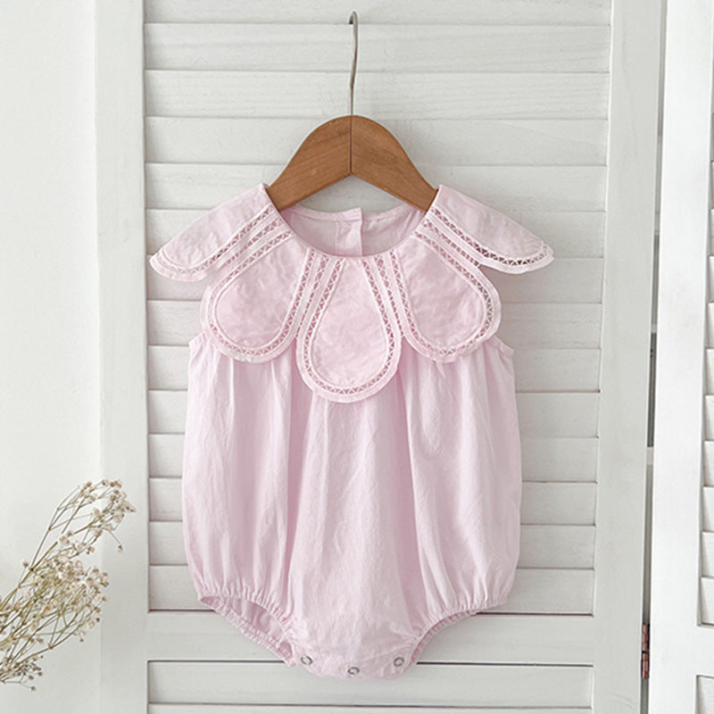 Petal Collar Romper Puff Sleeve Dress ラッフル ロンパース ミモレ丈ワンピース【mh0013158】