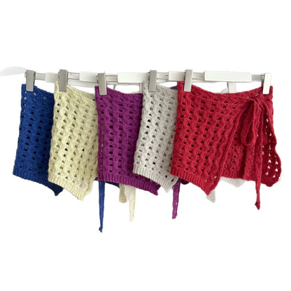 -サイドリボン透かし編みニット巻きスカート【mh0010771】 - mamahalo shop - スカート -  べビー服 - 子供服 - 男の子 - 女の子