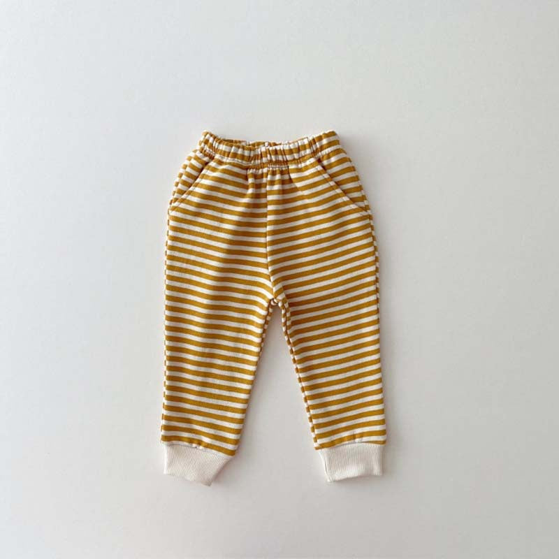 Baby Border Hooded Kangaroo Pocket Hoodie and Long Pants Set [mh0000631]