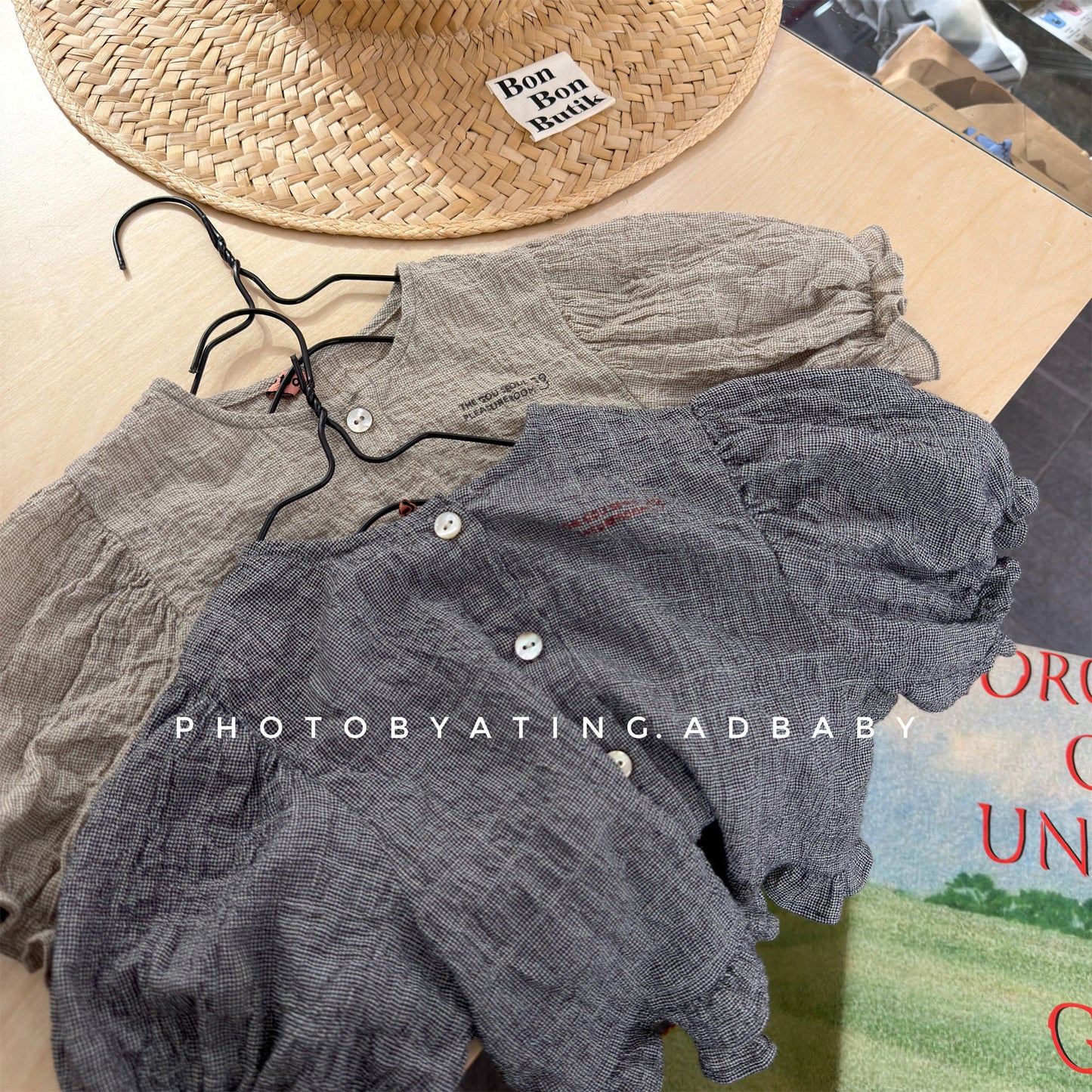 Linen Puff Sleeve Blouse ラッフル 半袖ブラウス【mh0013230】