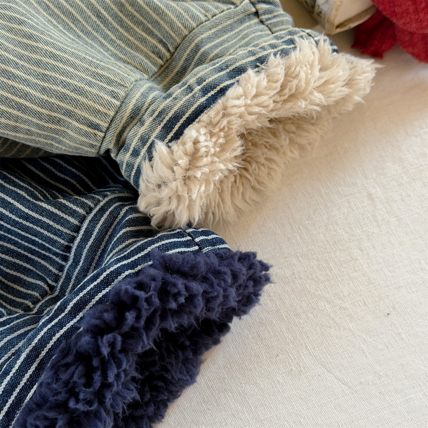 裏ボアデニムパンツ ストライプ 暖パン ジーンズ【mh0011914】