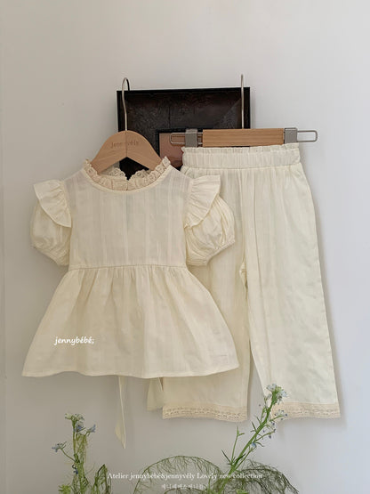 Puff Sleeve Top and Pants Set [mh0012533]