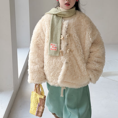 フリースダッフルジャケット ファーフリース トグルボタン アウター【mh0011865】