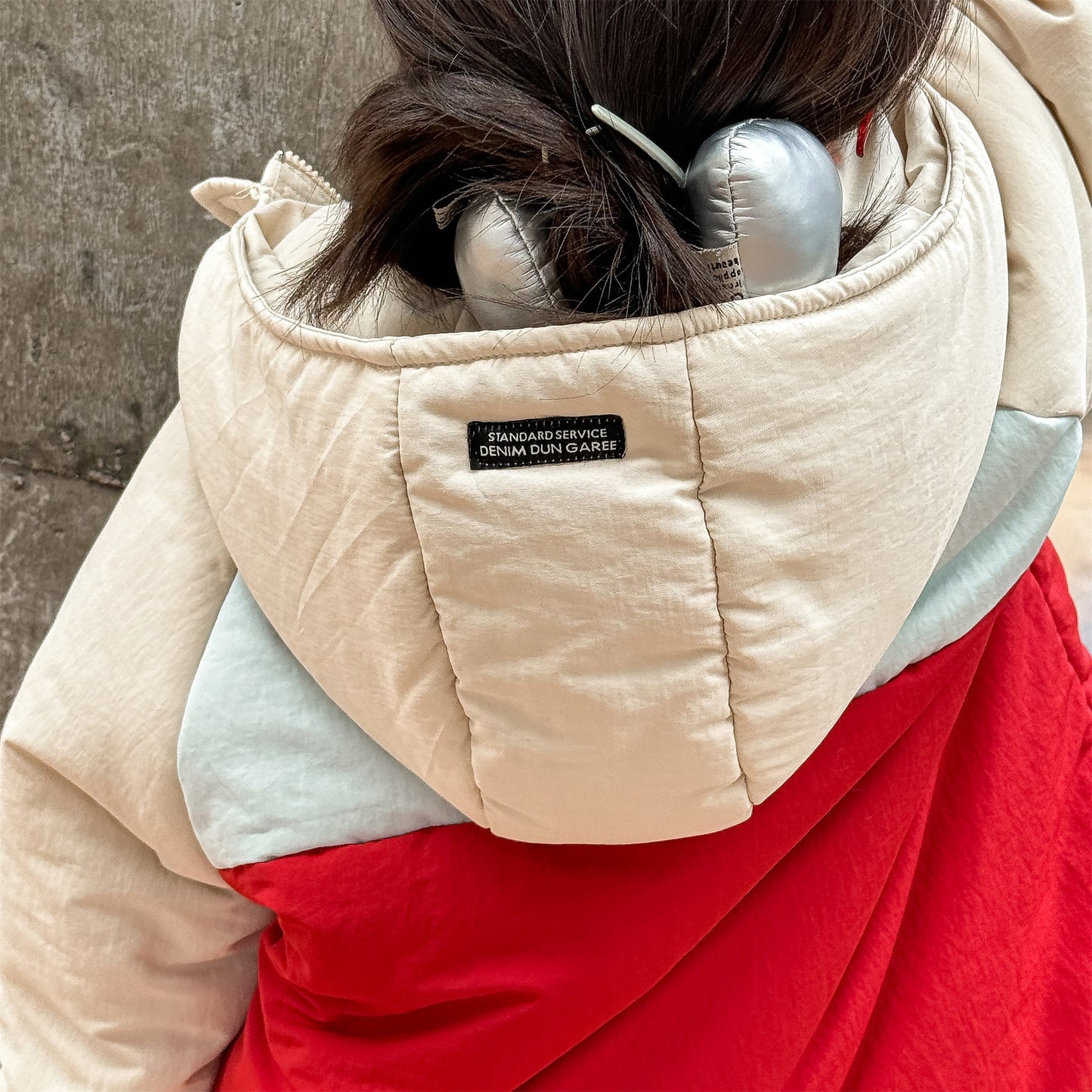 中綿ダウンジャケット パッチワーク アウター コート【mh0011900】