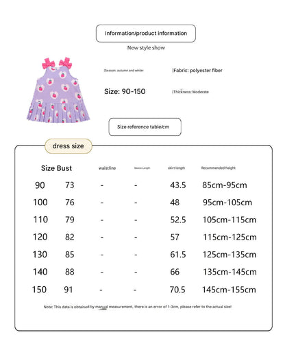 -いちごプリント長袖トップス/フリルレギンス/フリルワンピース/ノースリーブプリーツワンピース【mh0010988】 - mamahalo shop - ノースリーブワンピース -  べビー服 - 子供服 - 男の子 - 女の子