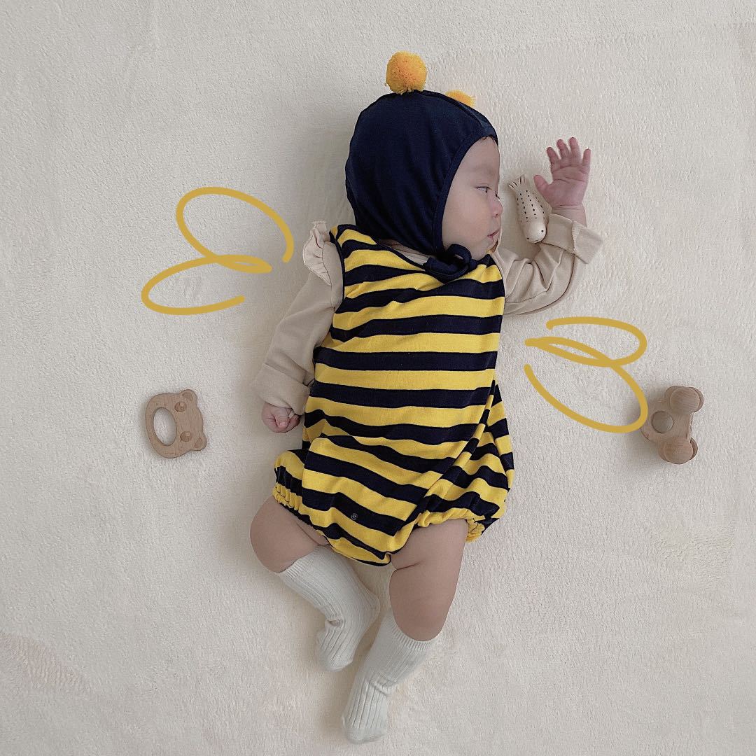 Little Bee Costume Sleeveless Romper With Hat Set ハチ ロンパース コスチューム【mh0013358】