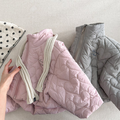 ハートキルティングジャケット キルトブルゾン ショートコート【mh0011912】